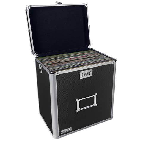 Vaultz Locking Vinyl Record Case, 50 Capacity